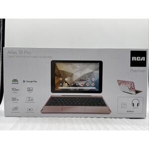 RCA Atlas Pro 10" RAM 32GB Touchscreen Keyboard WiFi Bluetooth Cherry Blossom